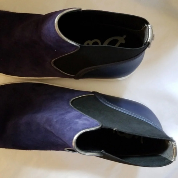 Sam Edelman Navy high top booties 9 5 New - Picture 7 of 10